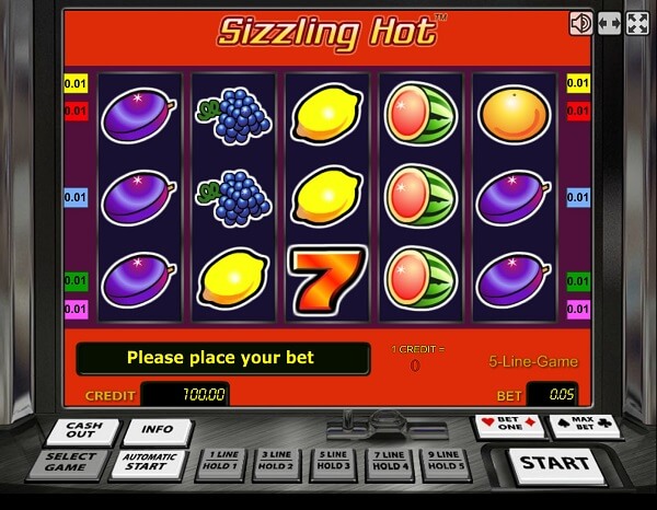 Игровые автоматы sizzling hot